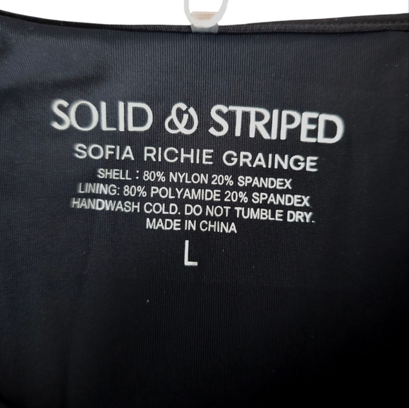 Solid & Striped Sofia Richie Grainge The Maeve Bikini Bottom, Black NWT Size LG - Picture 8 of 9